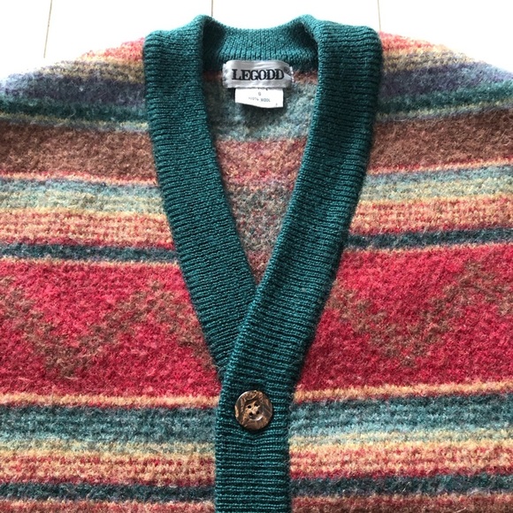 Vintage LEGODD Irish Wool Knit Sweater Vest Size S - Picture 4 of 11